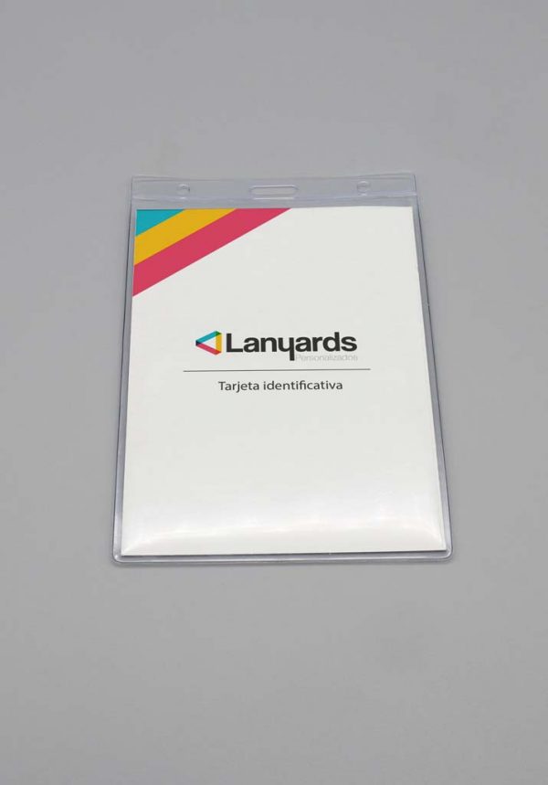 Porta tarjetas flexible vertical con formato A6