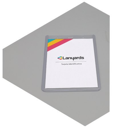 Porta tarjetas de identificacion semirrigido vertical