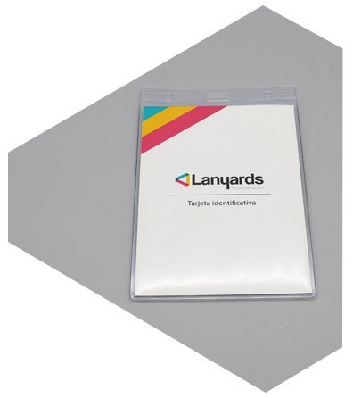 Porta tarjetas de identificacion flexible vertical